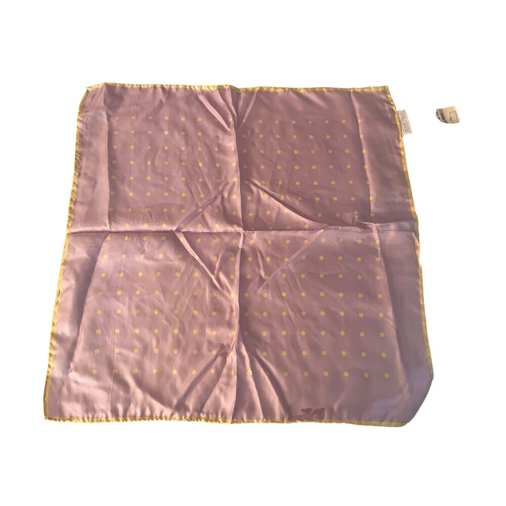 Vintage Bonwit Teller Made In Italy scarf Hand Roll - Purple Yellow - Excellent